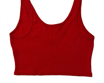Bershka Red Saint Barth Graphic Crop Top