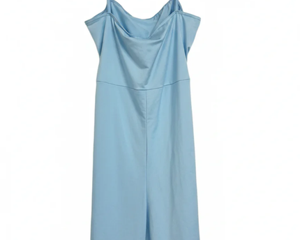 Pretty Little Thing Light Blue Cut-Out Unitard Romper