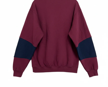 Reworked Polo Ralph Lauren Burgundy and Navy Polo Bear Sweatshirt