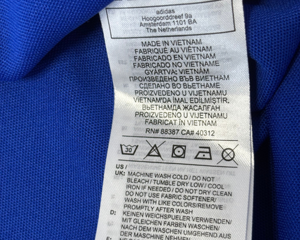 Adidas Blue and Grey Two-Tone Performance Sports Polo
