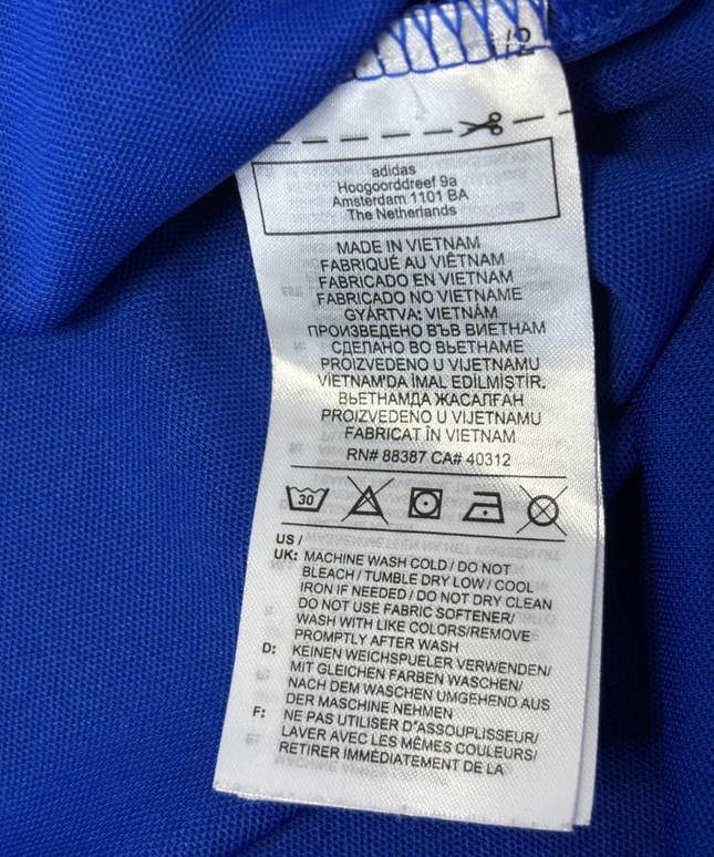 Adidas Blue and Grey Two-Tone Performance Sports Polo