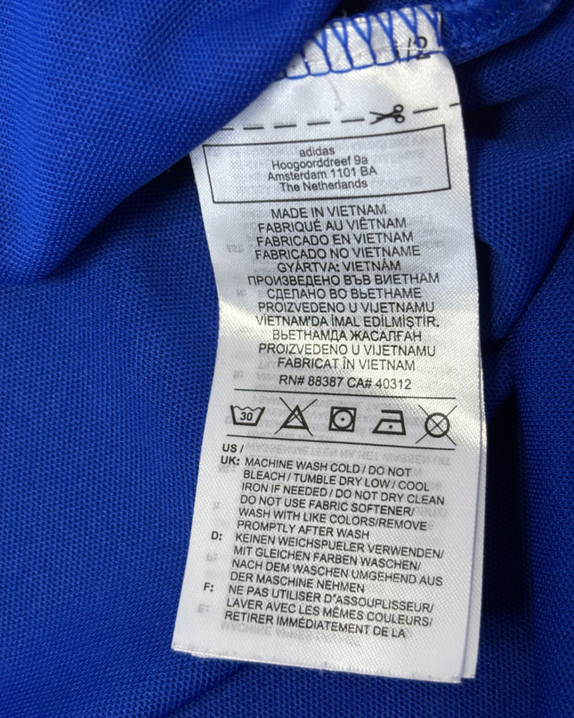 Adidas Blue and Grey Two-Tone Performance Sports Polo