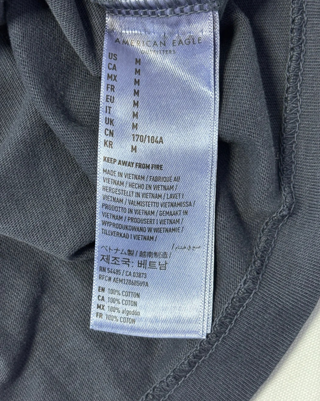 American Eagle Dark Grey Super Soft Pocket T-Shirt W/Tags