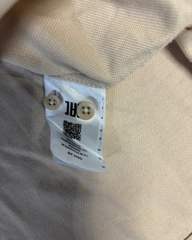 Gant Men's Beige Slim Fit Long Sleeve Button-Down Shirt