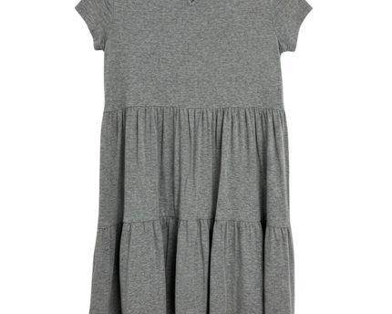Forever 21 Grey Short Sleeve Tiered Mini Dress