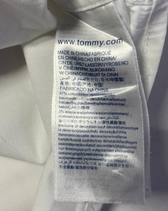 Hilfiger Denim White Slim Fit Long Sleeve Shirt