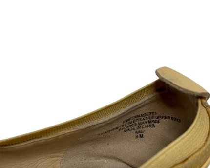 Nine West Yellow Leather Fernadett Ballet Flats