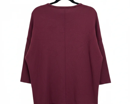 ONIX Maroon Oversized Cotton Knit Sweater