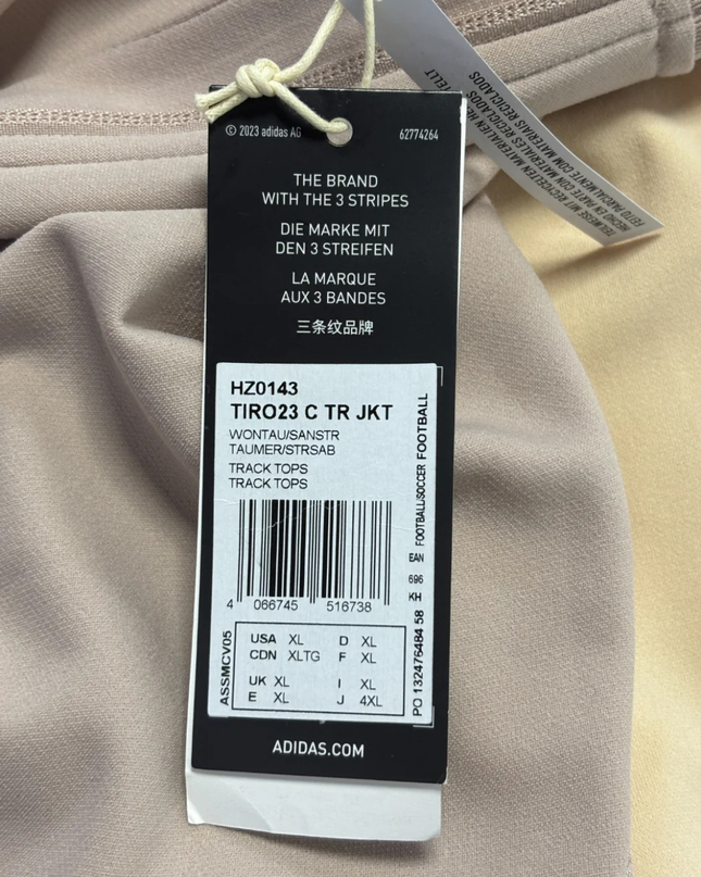 Adidas Beige Two-Tone Tiro 23 Training Track Jacket W/Tags