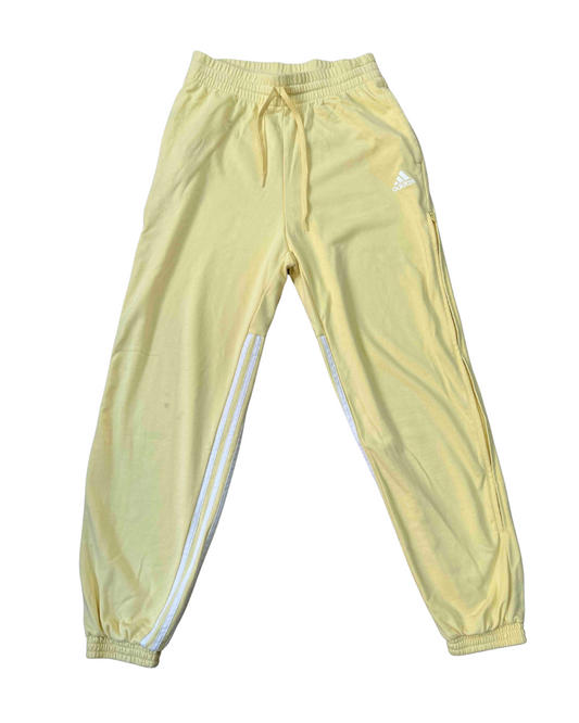 Adidas 3-Stripes Soft Lemon Yellow Track Pants - XS | Waist: 28"