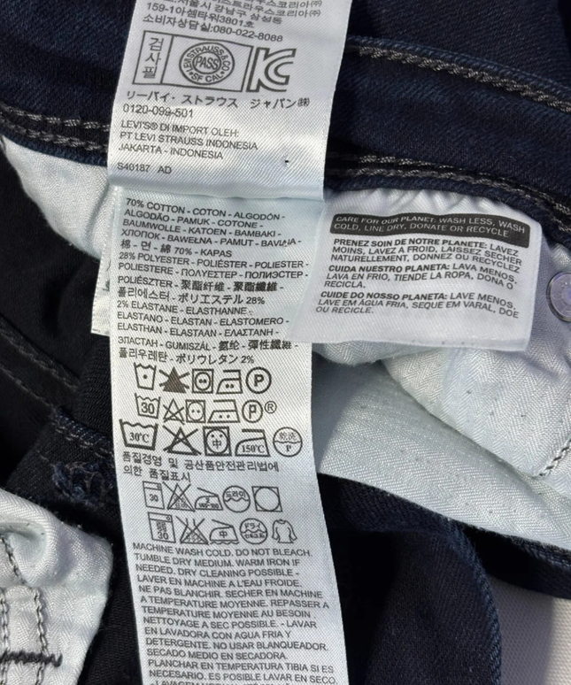 Levi's Dark Blue Demi Curve Bootcut Skinny Jeans