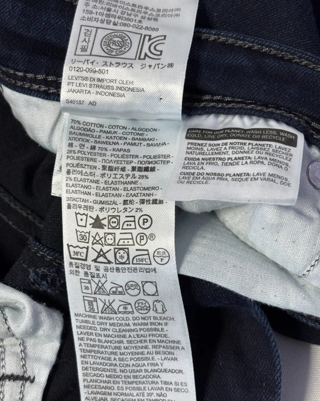 Levi's Dark Blue Demi Curve Bootcut Skinny Jeans