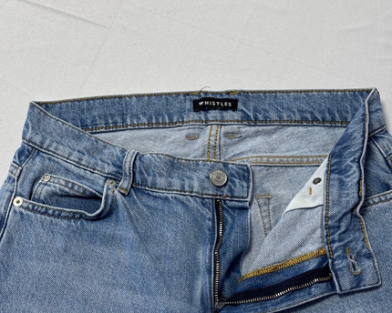 Whistles Mid-Wash Blue Straight Leg Denim Jeans