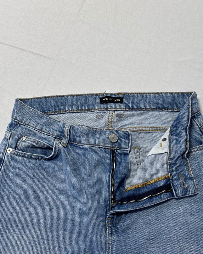Whistles Mid-Wash Blue Straight Leg Denim Jeans
