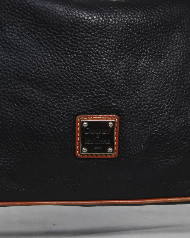 Dooney & Bourke Black Pebble Leather Hobo Bag