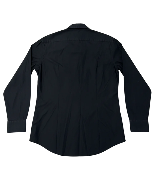 DKNY Black Slim Fit Natural Stretch Button-Down Shirt