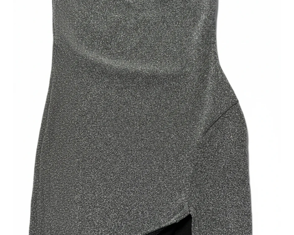 PrettyLittleThing Silver Metallic Glitter Mini Skirt