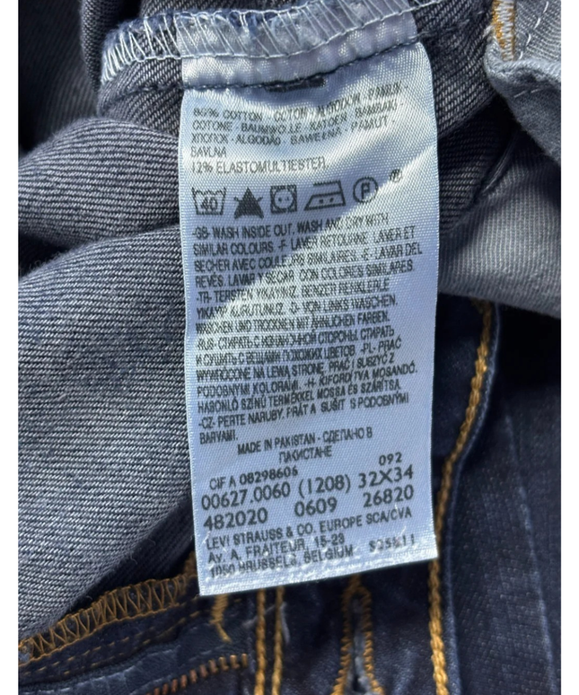 Levi's 627 Dark Blue Straight Fit Denim Jeans