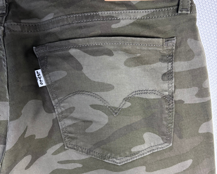 Levi's 711 Skinny Green Camouflage Jeans Women's