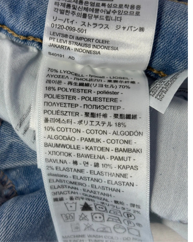 Levi's 721 High Rise Skinny Blue Jeans