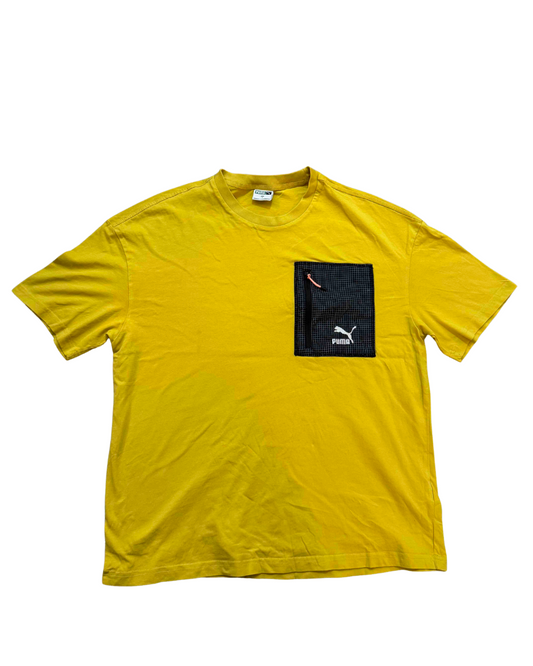 Puma Grid Utility Pocket Mustard Yellow T-Shirt - M