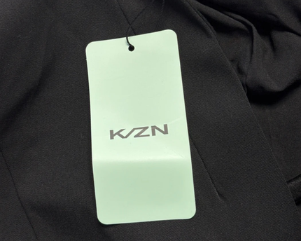 K/ZN Black Collarless Tailored Blazer W/Tags