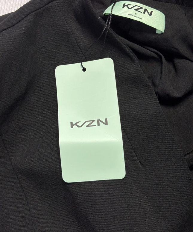 K/ZN Black Collarless Tailored Blazer W/Tags