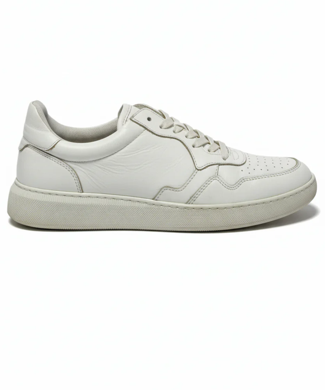 Sorbino White Leather Low-Top Men's Sneakers