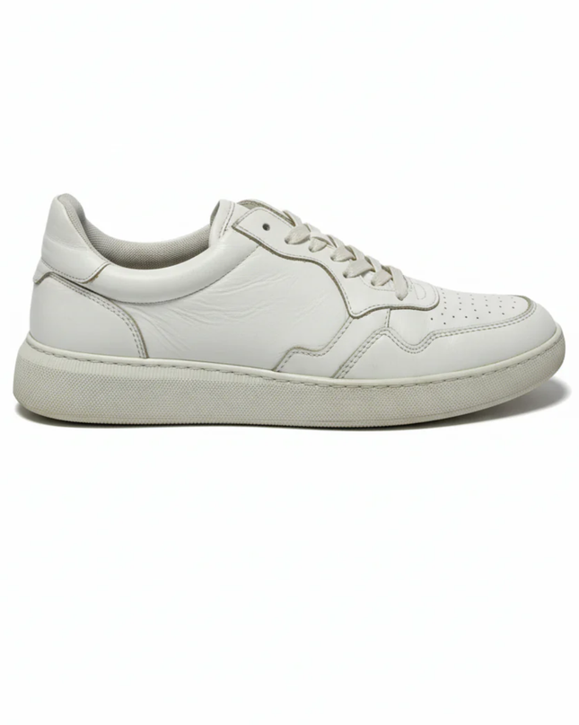 Sorbino White Leather Low-Top Men's Sneakers