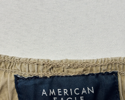 American Eagle Men's Khaki Chino Flex Drawstring Shorts