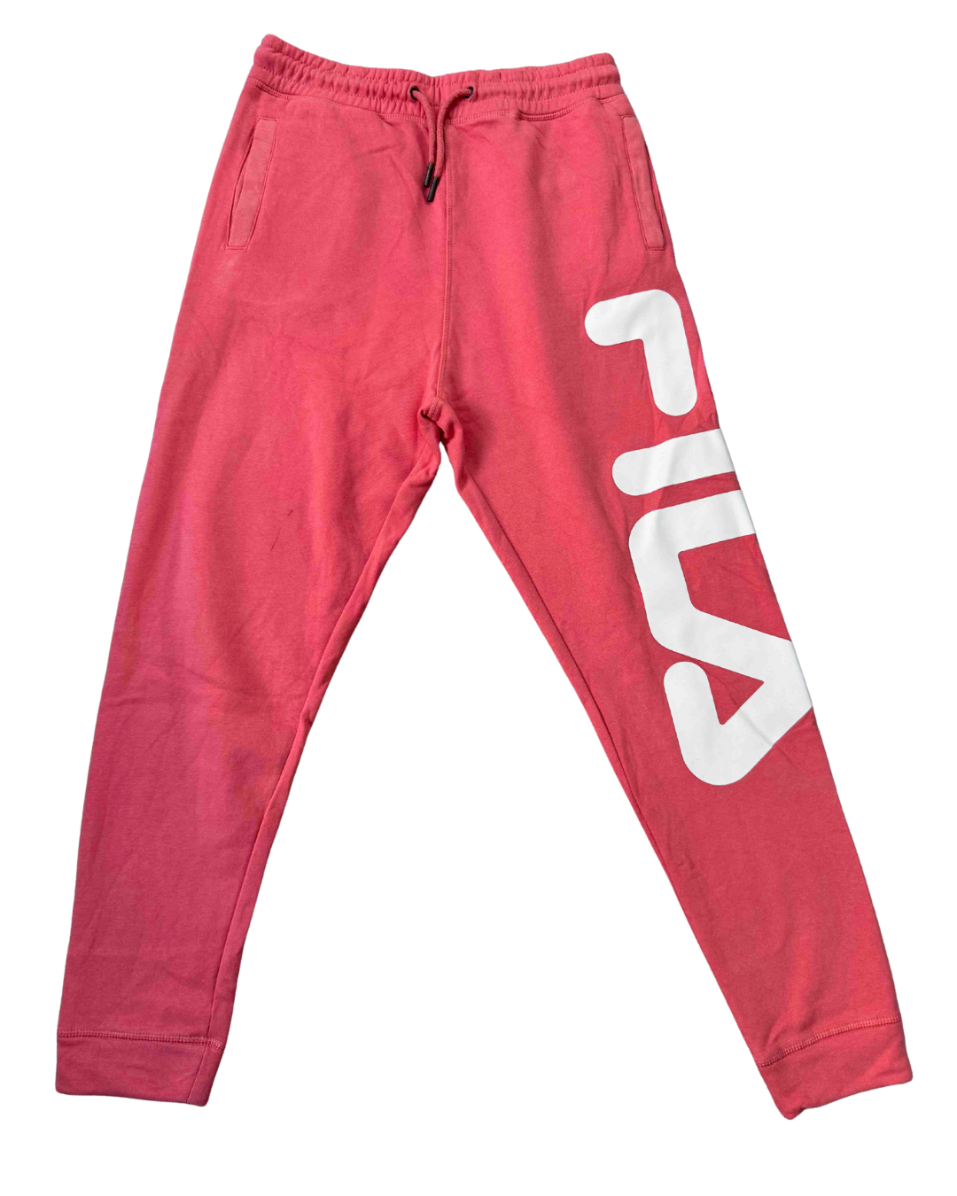 FILA Bold Logo Coral Pink Fleece Jogger - S | Waist: 31"