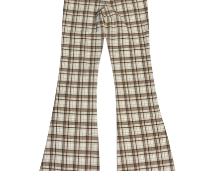 Hollister Brown Plaid Ultra High-Rise Flare Pants