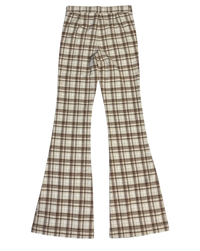 Hollister Brown Plaid Ultra High-Rise Flare Pants