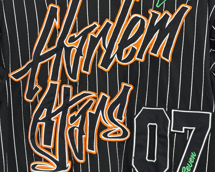 FB SISTER Black Pinstripe Harlem Stars Oversized Jersey