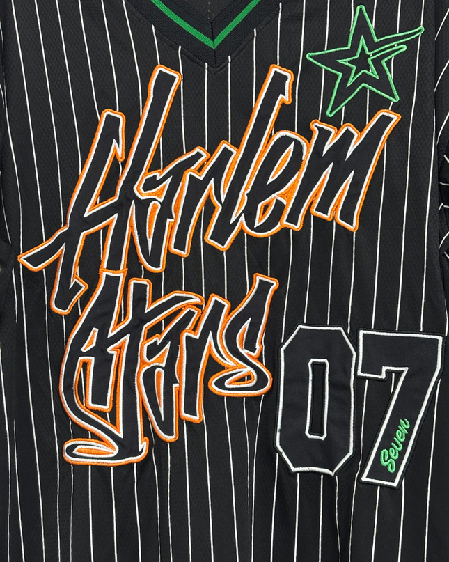 FB SISTER Black Pinstripe Harlem Stars Oversized Jersey