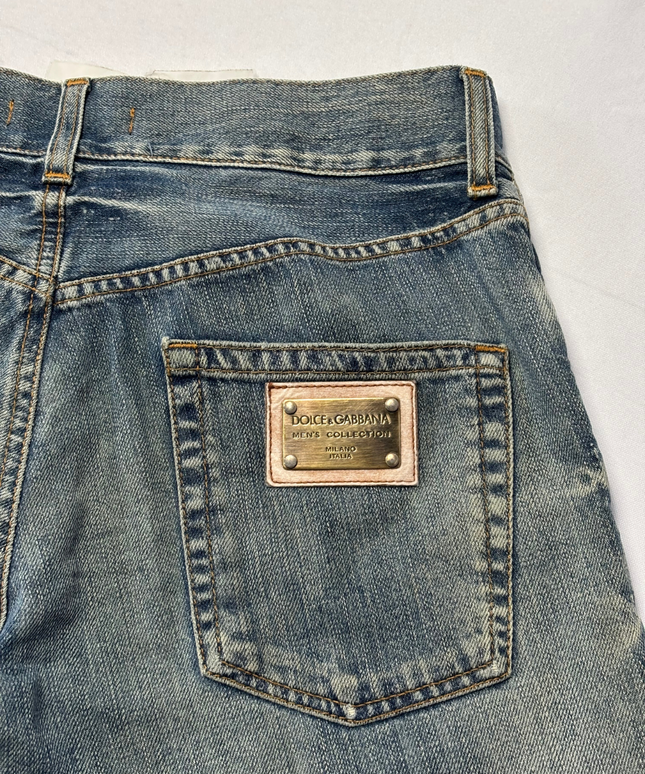 Dolce & Gabbana Blue Straight-Leg Denim Jeans