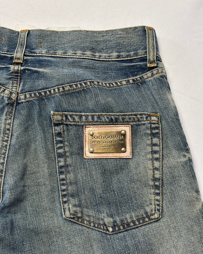 Dolce & Gabbana Blue Straight-Leg Denim Jeans