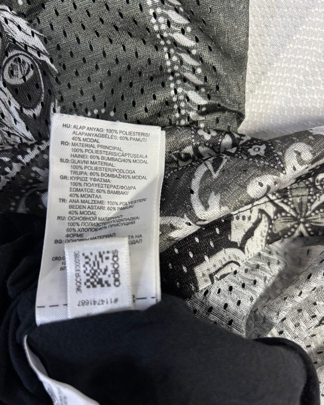 Adidas Black/White Paisley Mesh Basketball Style Tank Top
