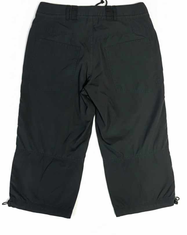 Nike Black Cropped Drawstring Capri Pants