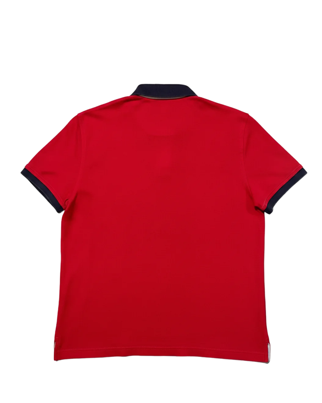 Tommy Hilfiger Red Color-Block Stripe Polo Shirt
