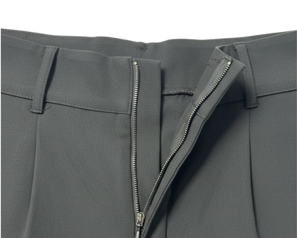 H&M Black High-Waist Paperbag Skirt with Tie Belt