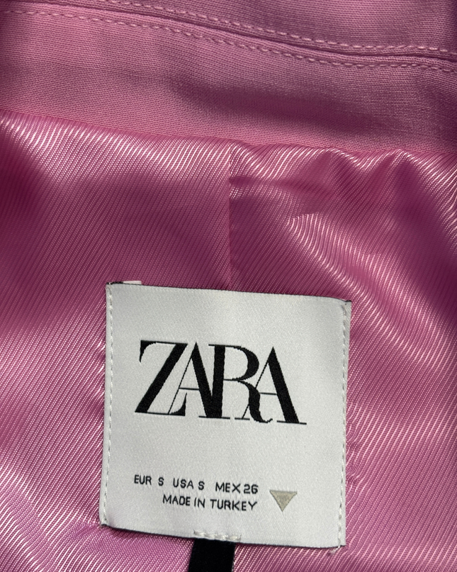 Zara Pink Cropped Single Button Blazer / W Tags