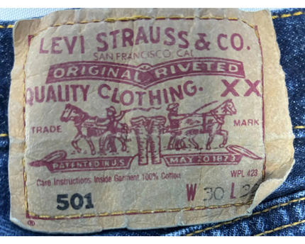 Levi's 501 Straight Leg Dark Blue Vintage Jeans