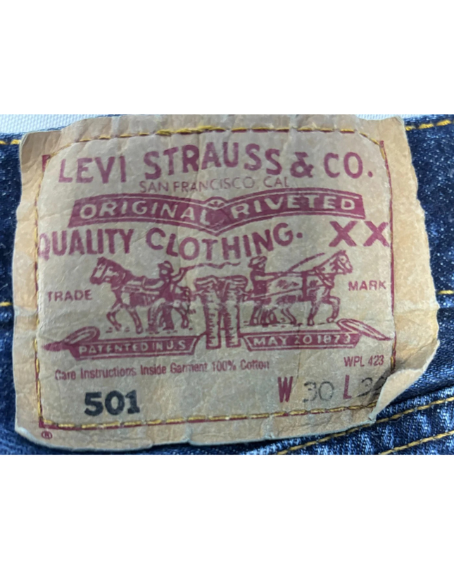 Levi's 501 Straight Leg Dark Blue Vintage Jeans