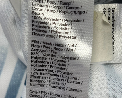Lacoste White/Blue striped Sleeveless Polo Sport Dress