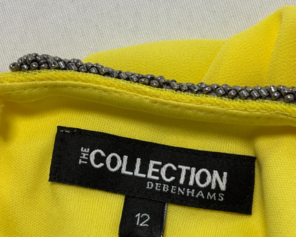 The Collection Debenhams Yellow Embellished Layered Sleeveless Dress