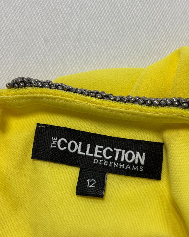 The Collection Debenhams Yellow Embellished Layered Sleeveless Dress