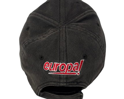 Balenciaga Black Europa! Embroidered Faded Denim Cap