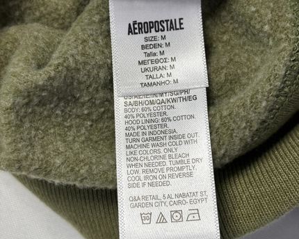 Aéropostale Olive Green Graphic Pullover Hoodie