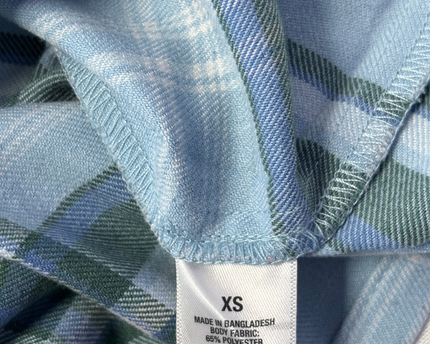 Aeropostale Blue Plaid Smocked Back Mini Cami Dress